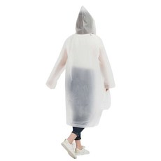 반투명 성인비옷 똑딱이우의 코트형 작업용 다회용, 1개