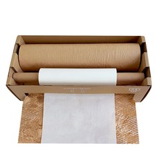 팩큐브 크라프트 포장재 종이 에어캡 완충재 뽁뽁이 포장지 완충제, 더블 디스펜서 일체형