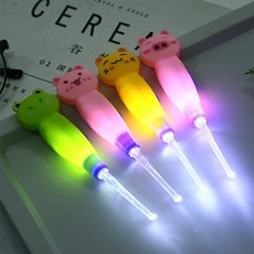 LED 캐릭터 라이트 귀지 귀 청소 귀이개 귀파개, 단품