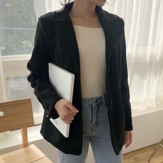 타니즈 위스티 여성 테일러드 투버튼 울 모직자켓