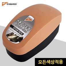 캉가루 스폰지 구두약(모든색상) 왁스 광택제 슈케어, 1개