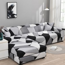 소파커버 엘라스틱 소파 커버 1234 L 자형 코너 보호대 거실 스트레치 안락 의자, [04] 4 Seater 235-300cm, 03 03_04 4 Seater 235-300cm