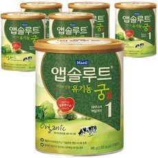 앱솔루트 자연의 선물 유기농 궁 분유 1단계, 400g, 6개