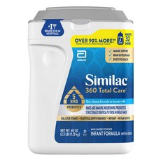 시밀락 360 토탈케어 인펀트 포뮬라 분유 1.13kg (Similac 360 Total Care with 5 HMO's Non-GMO Infant Formula Powder), 1개