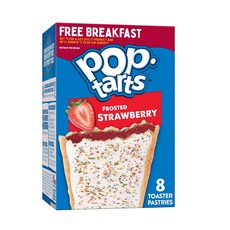[미국 직배송]켈로그 팝 타르트 스트로베리 페스트리 8개 12개 12개 Pop-Tarts Frosted Strawberry Toaster Pastries, 384g, 1개