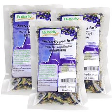 버터플라이피 90g (30gx3팩) 건조 butterfly pea 나비콩, 3팩