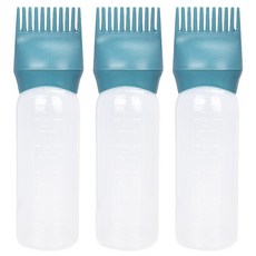 브러시 일체형 염색약통 177ml, 3개, 블루