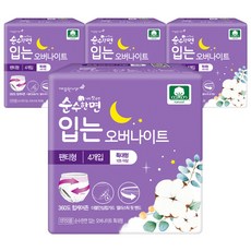 깨끗한나라 순수한면 입는 오버나이트 뉴 특대형 4개입x4팩, 4개, 4개입