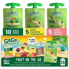 고고 스퀴즈 버라이어티 팩 스낵 파우치 90g 20팩, 2 Pack