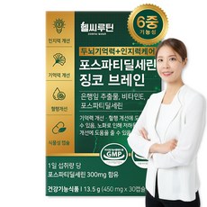 헬씨루틴 두뇌 기억력 인지력 케어 포스파티딜세린 징코 브레인