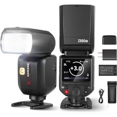 니콘용 NEWER Z880N 2.4G iTTL 카메라 플래시 스피드라이트 업그레이드 UI 조정 가능한 모델링 램프 TTLM 퀵 스위치 TCM 키 76W 18000s HSS 7., 1개