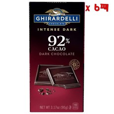 Ghirardelli 기라델리 기라델리 다크 92% 카카오 초콜릿 90g 6개