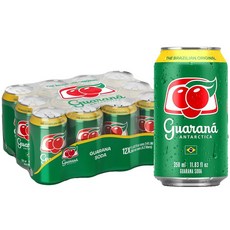 Guaraná Antarctica 브라질 오리지널 과라나 소다 349.9ml(11.2액량 온스) (12팩) - 포장은 다를 수 있습니다, 레귤러, 12개