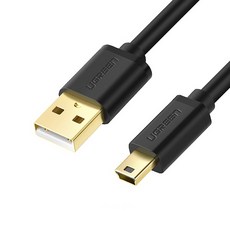 USB2.0 A to Mini 5pin 케이블 AM-Mini5핀 외장하드 카메라 라디오, 3M, 1개