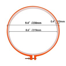 플라스틱 자수 후프 링 프레임 공예 크로스 스티치 DIY 자수 원형 조정 가능한 나무 바느질 도구 임의의 색상, 색깔3, 1개