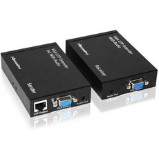 XtremPro 22009 VGA UTP Extender 1x1 오디오 Cat5 포함 스플리터 최대 984Feet/300Meter 지원 모니터 프로젝터 HDTV-Black, 단일옵션, 단일옵션
