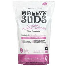 몰리스 서즈 Molly’s Suds 오리지널 가루 세탁 세제 연꽃 및 모란 향 2.28kg(80.25oz), 1개