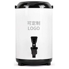 업소용 스텐 보온통 식당용 장국 보온 스테인리스, 8L 진주백 온도계 포함