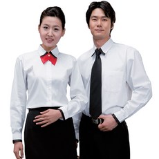 블랙띠 카운터 데스크 매장 홀서빙 직원 유니폼 셔츠 - 데스크유니폼