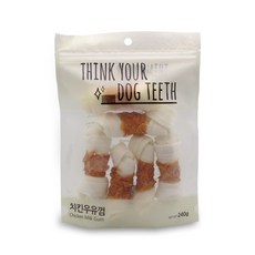 ThinkYourDogTeeth 반려견 우유껌 6개입, 치킨, 240g, 1개 - 띵크