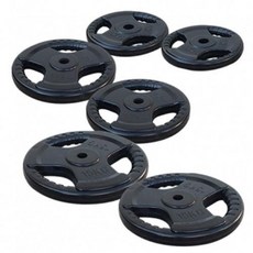 [바디엑스] 3구블랙 고무 경량원판 1.25kg x2개/덤벨/바벨/아령/플레이트/웨이트기구/헬스기구, 옵션선택