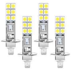 LED 라이트 전구 키트 안개 주행등 H1 6000K 슈퍼 화이트 80W 4개, 한개옵션1