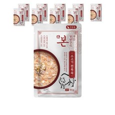 본영양간식 강아지 죽, 혼합맛(소고기/전복), 80g, 10개