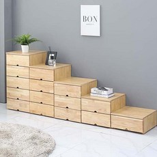 시리즈 원목 미니협탁 낮은서랍 책상서랍 프린터받침 침대협탁, 5단