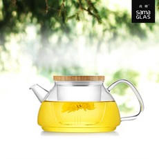 사마글라스 우드뚜껑 내열유리 티포트 4종, 티포트 900ml (S093)