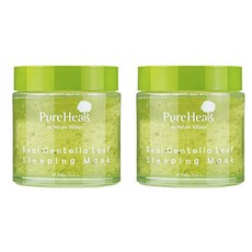 PureHeals 리얼 센텔라 리프 슬리핑 마스크 100g 진정 수면팩, 2개