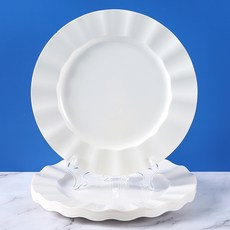 러블리 아이보리 플라스틱 파티 접시, 10개, 1세트, 러블리아이보리28cm