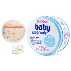 【피죤 약용 베이비 파우더 150 g 1개+부드러운 퍼프 파우더용 1개, 1개