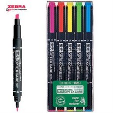 제브라 옵텍 형광펜 5색세트 (양면형광펜) 1개, 상품선택