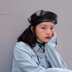 레자베레모 가죽베레모 가죽빵모자