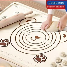 1988Life 실리콘 패드 반죽 베이킹 항균 가정용 도마 매트 롤링 사이즈 라지 반죽매트 식품 두꺼운, 1개