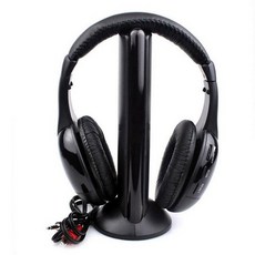 5in1 HIFI 무선 헤드폰 이어폰 헤드셋 PC 노트북 TV FM 라디오 MP3 게임 플레이어 DVD 플레이어 무선 인터넷 채팅 도구, 보여진 바와 같이, 중국