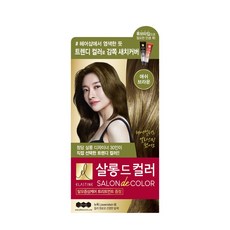 엘라스틴 살롱드컬러 애쉬브라운 염색약(새치용 자연스러움) 100g, 1개