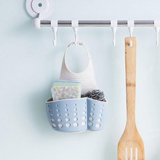 싱크대 수세미 걸이 거치대 홀더 수세미통 고급형, 핑크