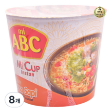미 ABC 인스턴트 컵 바소 사삐 60g, 8개