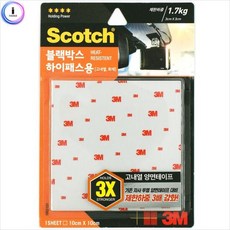 3M 고내열 양면 테이프 HRS101 블랙박스10X10cm 다용도접착테이, 단품, 윈지커머스_단일옵션