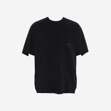 [정품] 우영미 코튼 레더 패치 티셔츠 블랙 - 23SS Wooyoungmi Cotton Leather Patch T-Shirt Black