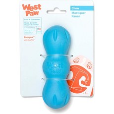 일본직발송 4. West Paw(웨이스트 포우) West Paw 애견 장난감 조고 플렉스 램퍼스 아쿠아 블루 씹는 힘이, 1개 - 웨스트포우