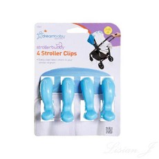 다용도 유모차 클립 4P 불루 F2212, 단품, 1개