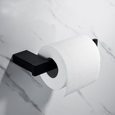 21세기트랜드 다용도 욕실리모델링 모음, 1개, 스틸 심플 휴지걸이 블랙