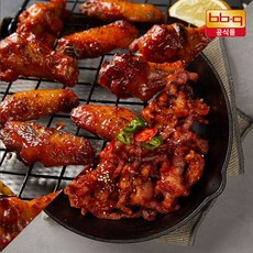 BBQ 매달구(매콤달콤구운닭날개)640gX1팩+XBBQ 직화 불닭발 150gX5팩