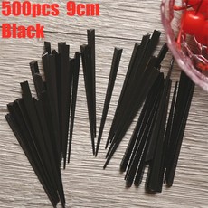 하이볼머들러 칵테일머들러 스타벅스티스푼 머들러 롱 티스푼 500pcs 9cm 음식 추천 과일 꼬치 포크 뷔페 컵케익 웨딩 페스티벌 파티 호환, 500pcs 블랙