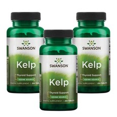 Swanson Kelp Natural Iodine 스완슨 다시마 천연 요오드, 250정, 3개