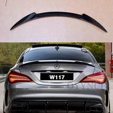 벤츠 벤츠 CLA W117 C117 CS 스타일 글로스 블랙 리어 스포일러 트렁크 윙 2013-2019 카본 룩, 유광 블랙