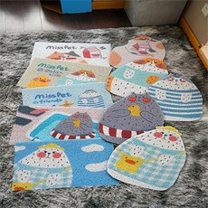 리빙듀오 쁘띠 코일 사막화방지 패드, 스트라이프캣, 1개