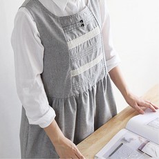 요리강사 단아한 앞치마 원예 선생님 애견미용 원데이클래스 유치원 교사 주방 홀